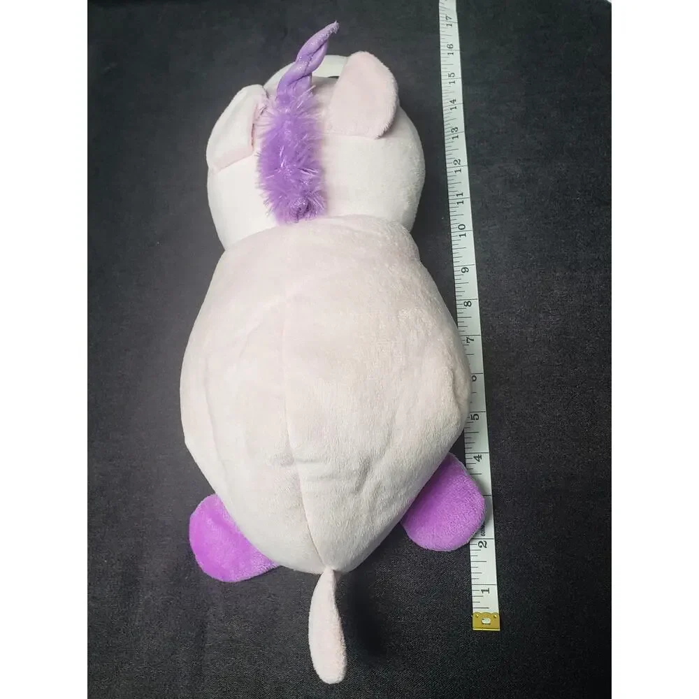 Flip A Zoo Stuffed Plush Animal/s Pink & Purple Unicorn & Blue Eyed Elephant